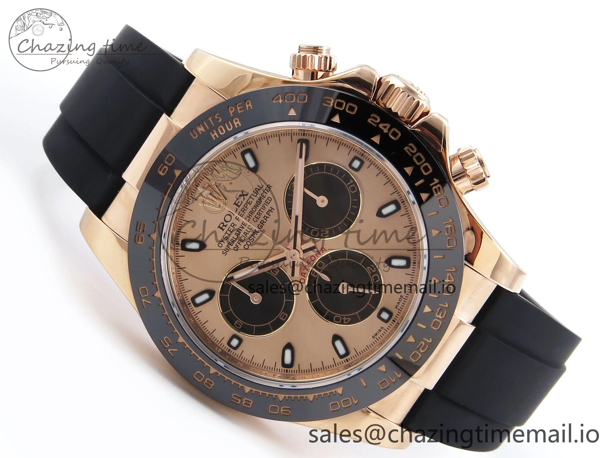 Daytona 116515 ZF 1:1 Best Edition Rose Dial on Oysterflex Strap SH4130（Gain Weight）