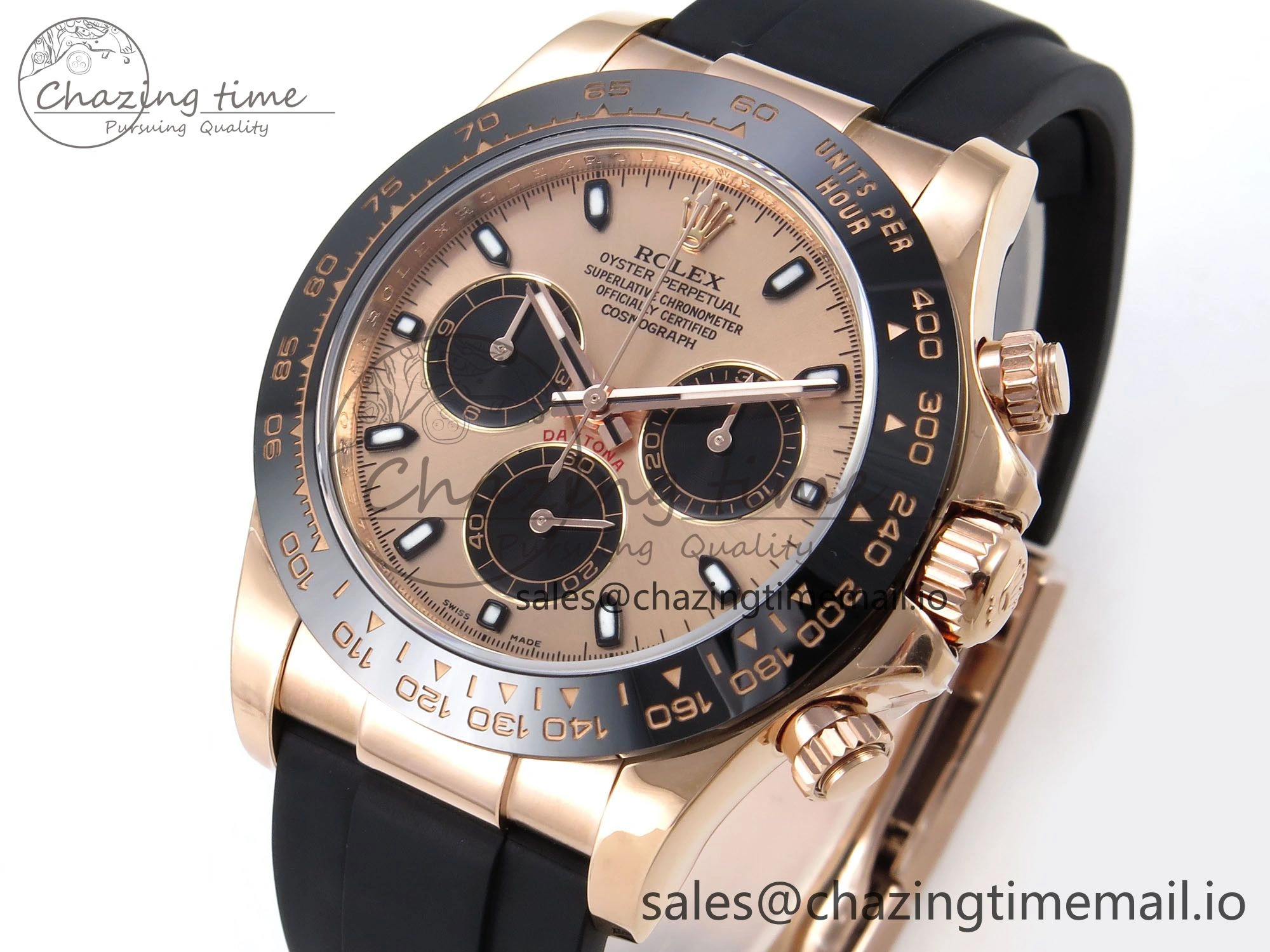 Daytona 116515 ZF 1:1 Best Edition Rose Dial on Oysterflex Strap SH4130（Gain Weight）