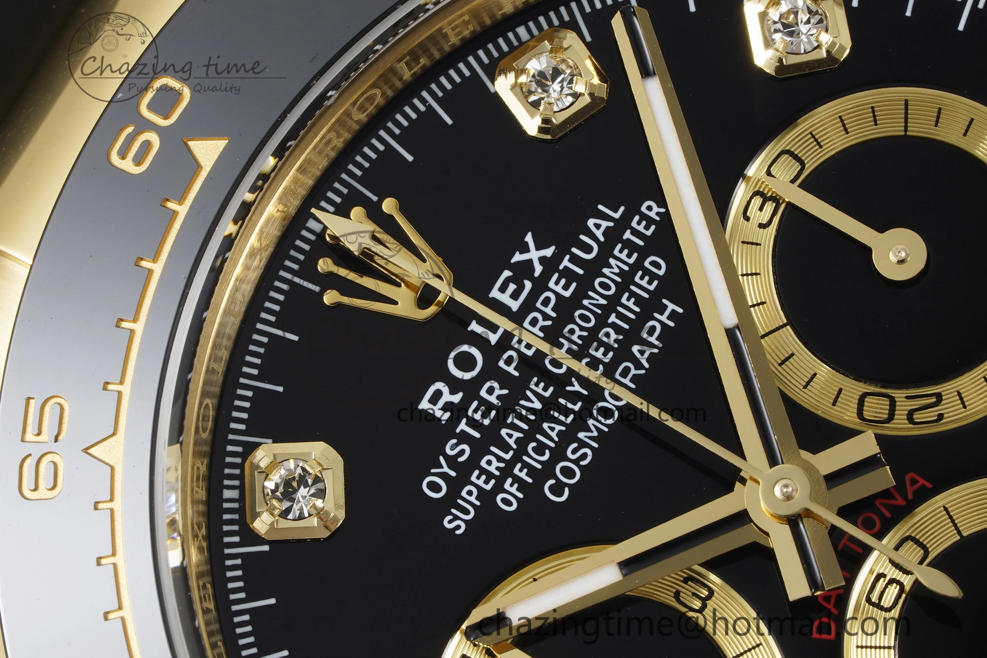 Daytona 116518 BTF 1:1 Best Edition Black Diamonds Dial on Oysterflex Rubber Strap SA4130 V2