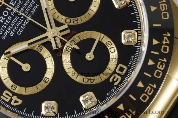 Daytona 116518 BTF 1:1 Best Edition Black Diamonds Dial on Oysterflex Rubber Strap SA4130 V2