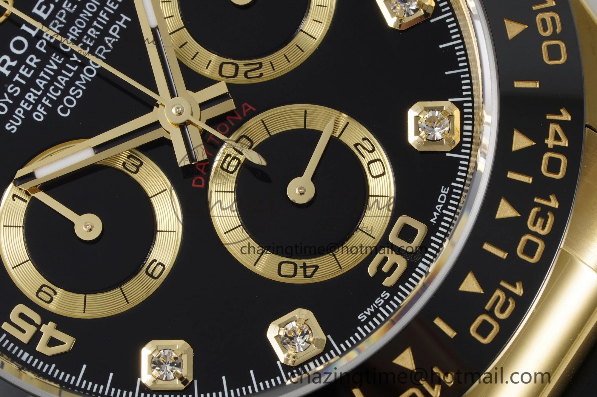 Daytona 116518 BTF 1:1 Best Edition Black Diamonds Dial on Oysterflex Rubber Strap SA4130 V2