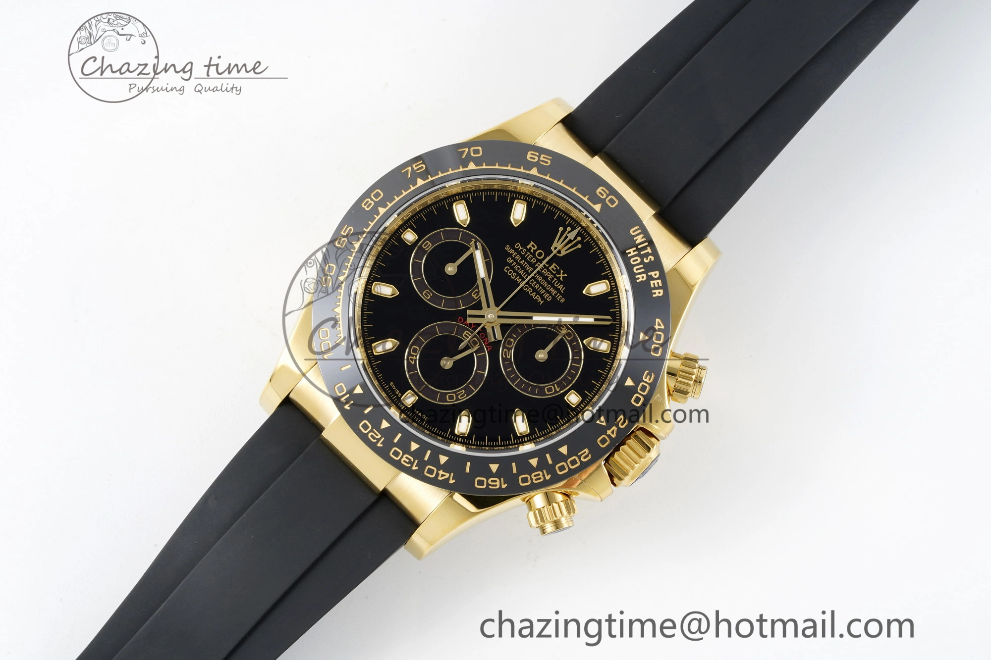Daytona 116518 BTF 1:1 Best Edition Black Lume Dial on Oysterflex Rubber Strap SA4130 V2