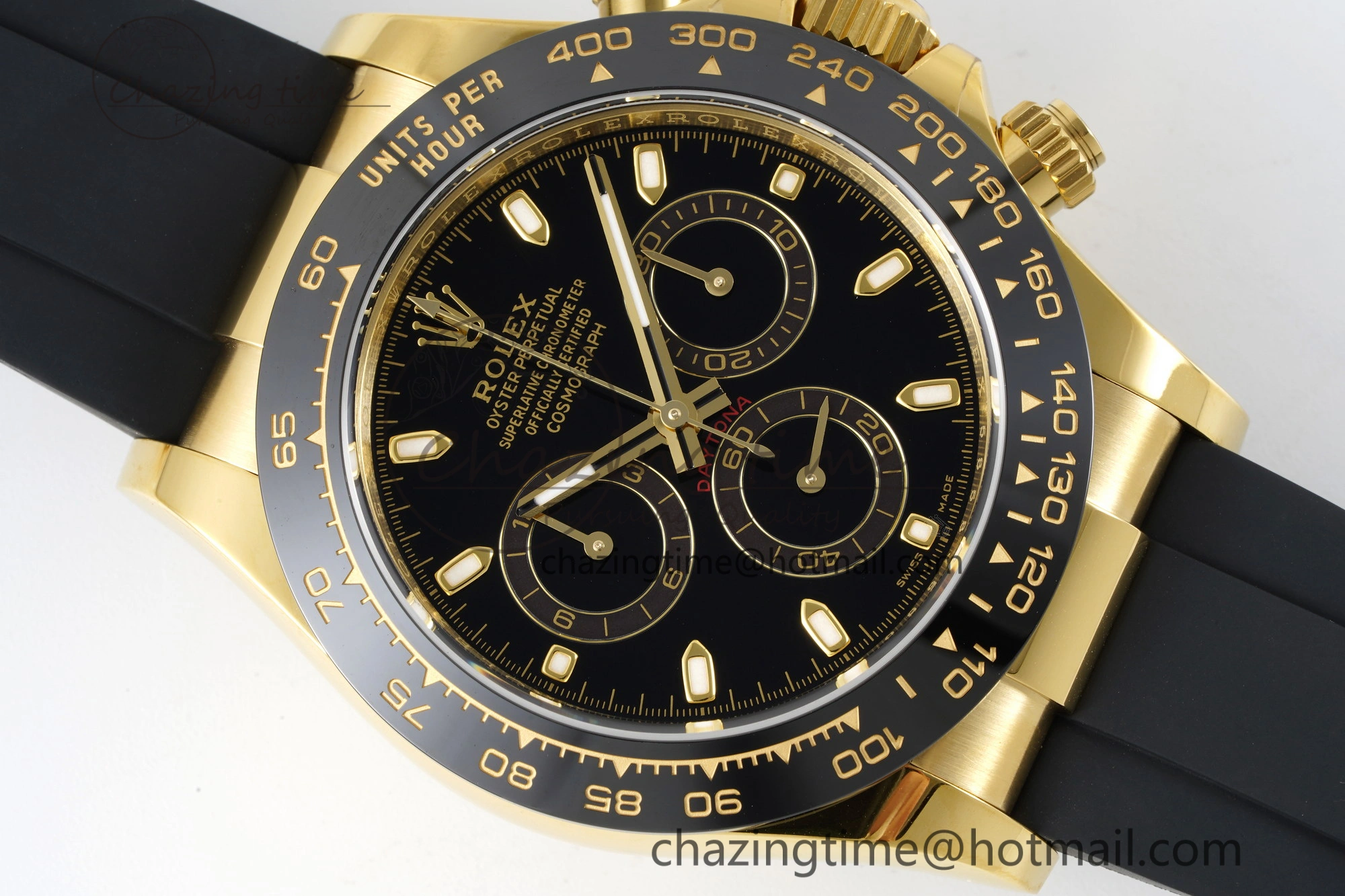 Daytona 116518 BTF 1:1 Best Edition Black Lume Dial on Oysterflex Rubber Strap SA4130 V2