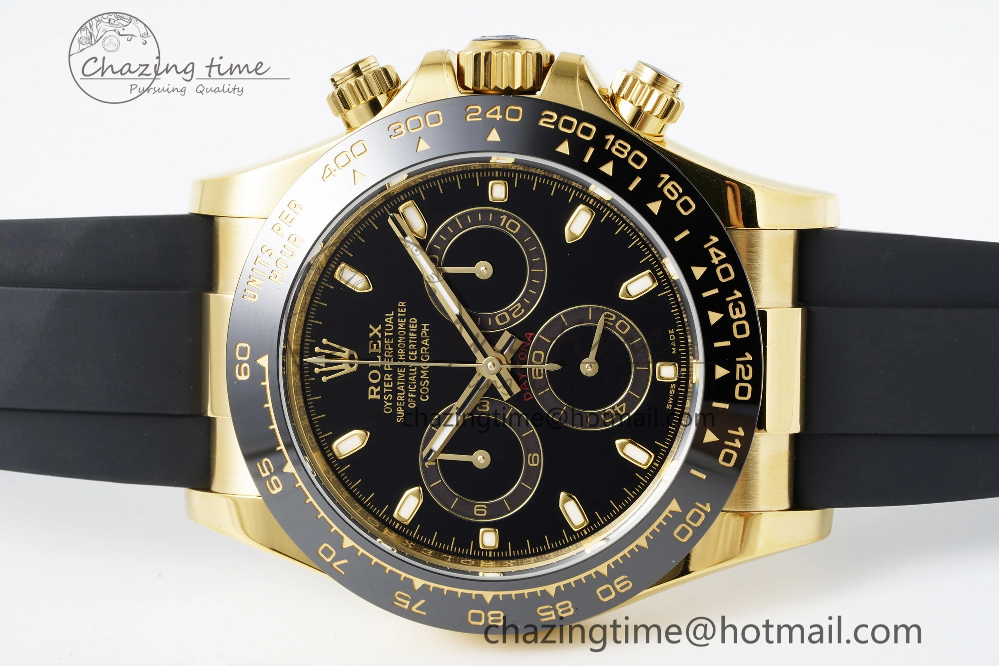 Daytona 116518 BTF 1:1 Best Edition Black Lume Dial on Oysterflex Rubber Strap SA4130 V2