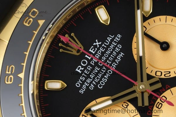 Daytona 116518 BTF 1:1 Best Edition Paul Newman Black YG Dial on Oysterflex Rubber Strap SA4130 V2
