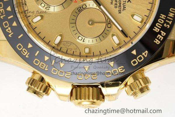 Daytona 116518 BTF 1:1 Best Edition YG Lume Dial on Oysterflex Rubber Strap SA4130 V2