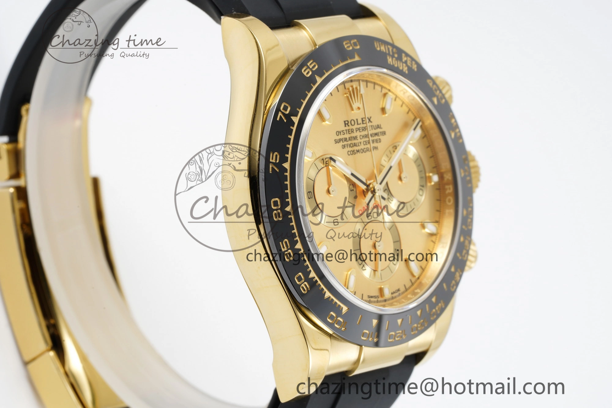 Daytona 116518 BTF 1:1 Best Edition YG Lume Dial on Oysterflex Rubber Strap SA4130 V2