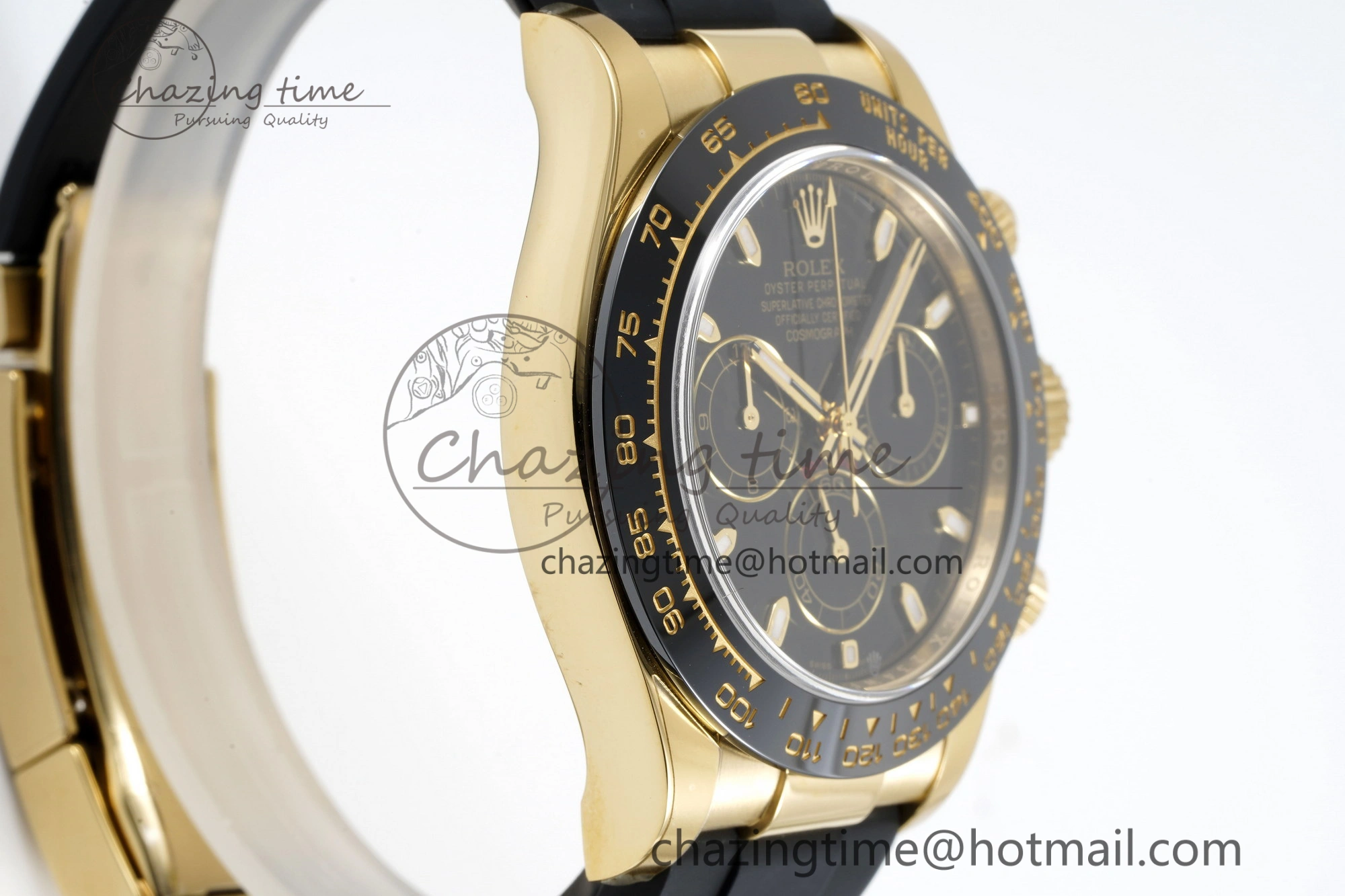 Daytona 116518 Clean 1:1 Best Edition Black Dial on Oysterflex Rubber Strap SA4130 V2