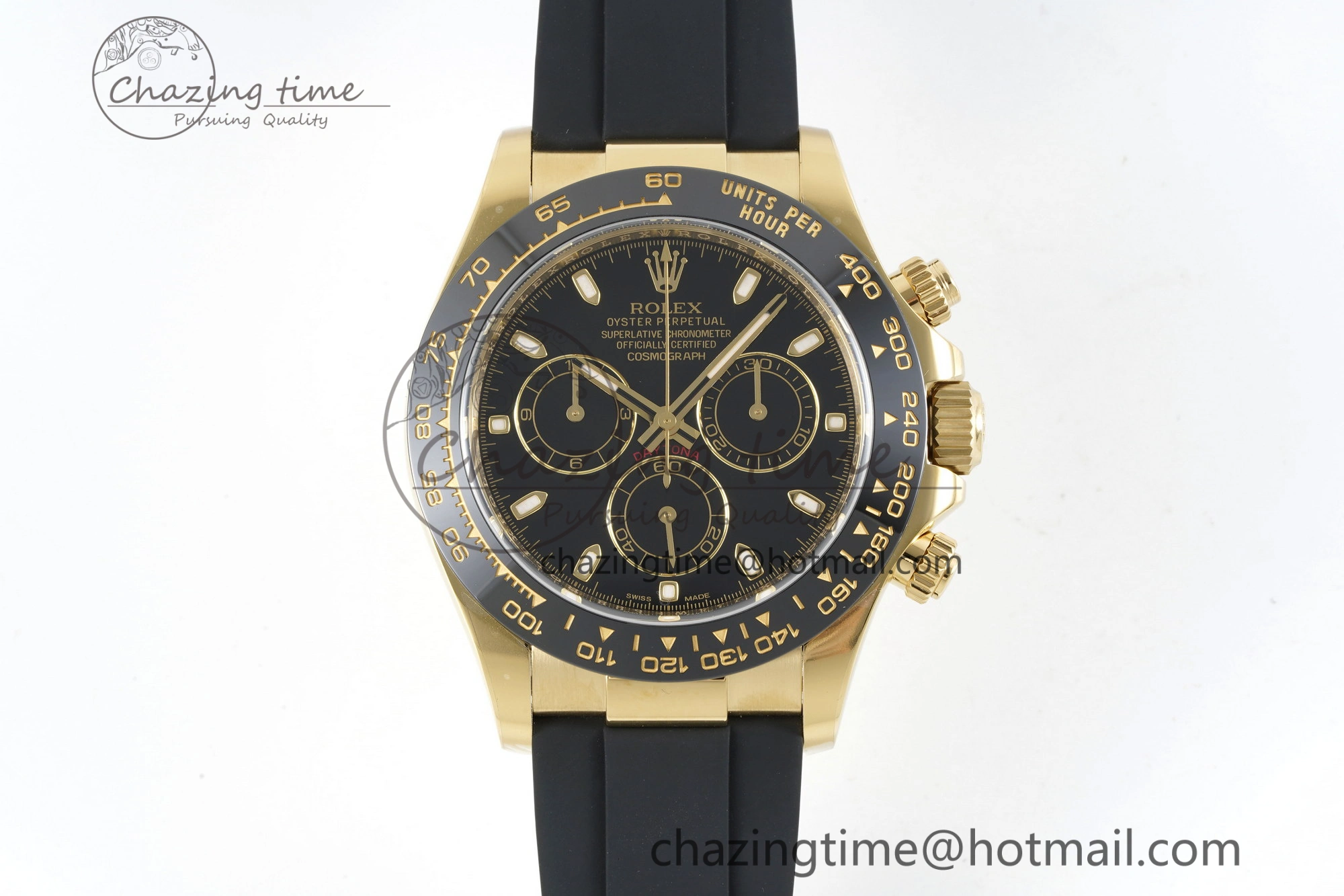 Daytona 116518 Clean 1:1 Best Edition Black Dial on Oysterflex Rubber Strap SA4130 V2