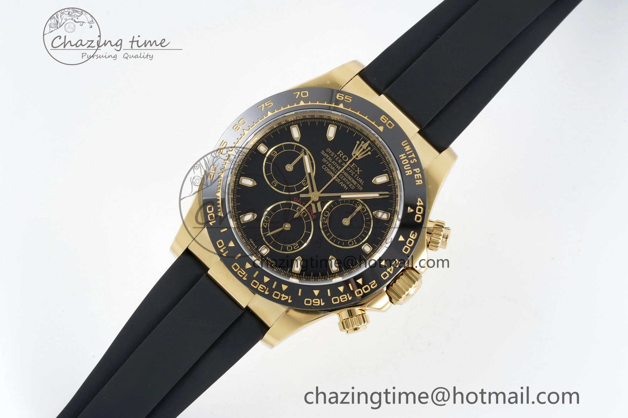 Daytona 116518 Clean 1:1 Best Edition Black Dial on Oysterflex Rubber Strap SA4130 V2