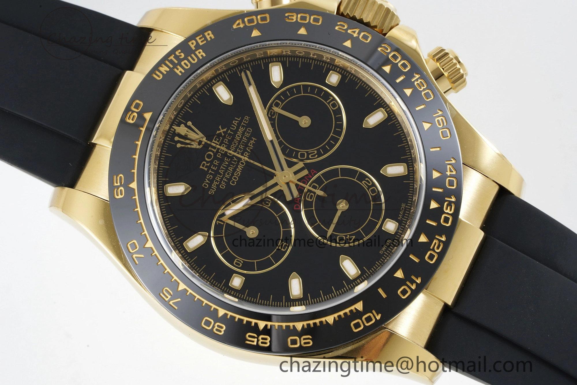Daytona 116518 Clean 1:1 Best Edition Black Dial on Oysterflex Rubber Strap SA4130 V2