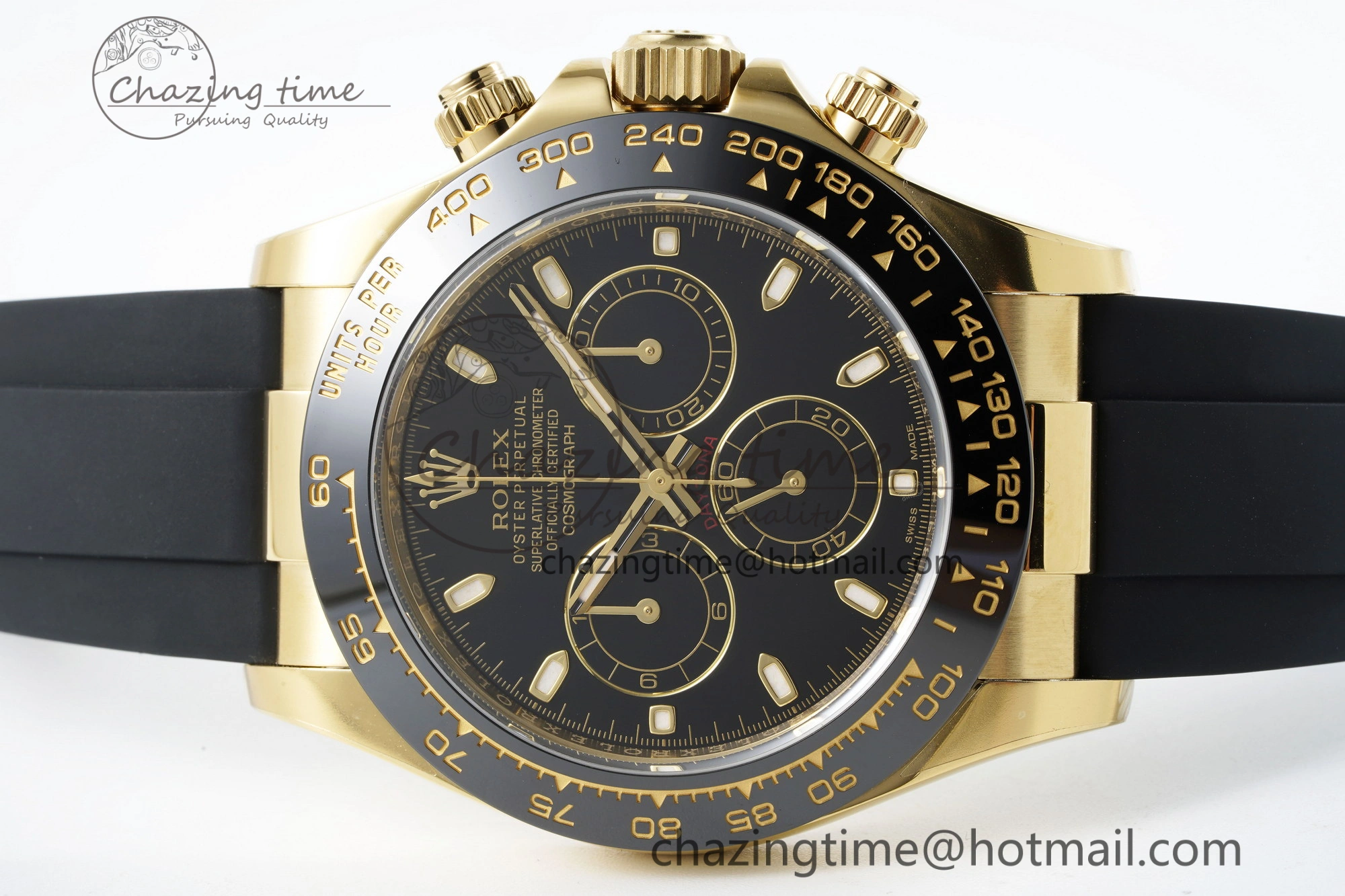 Daytona 116518 Clean 1:1 Best Edition Black Dial on Oysterflex Rubber Strap SA4130 V2