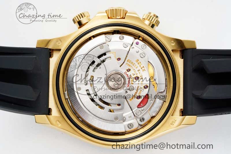 Daytona 116518 Clean 1:1 Best Edition Black Diamonds Dial on Oysterflex Rubber Strap SA4130 V2