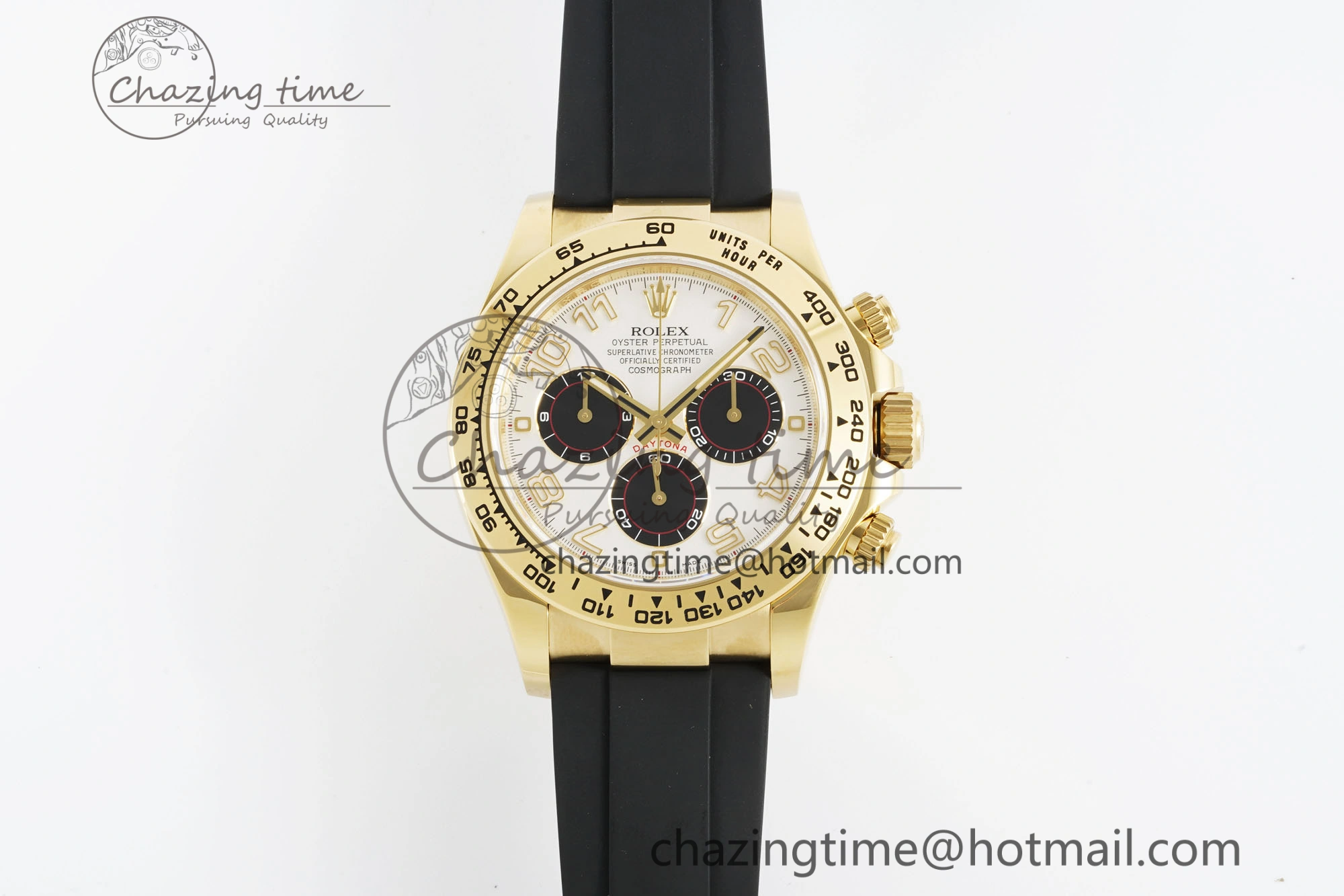 Daytona 116518 Clean 1:1 Best Edition White Arabic Dial on Oysterflex Rubber Strap SA4130 V2
