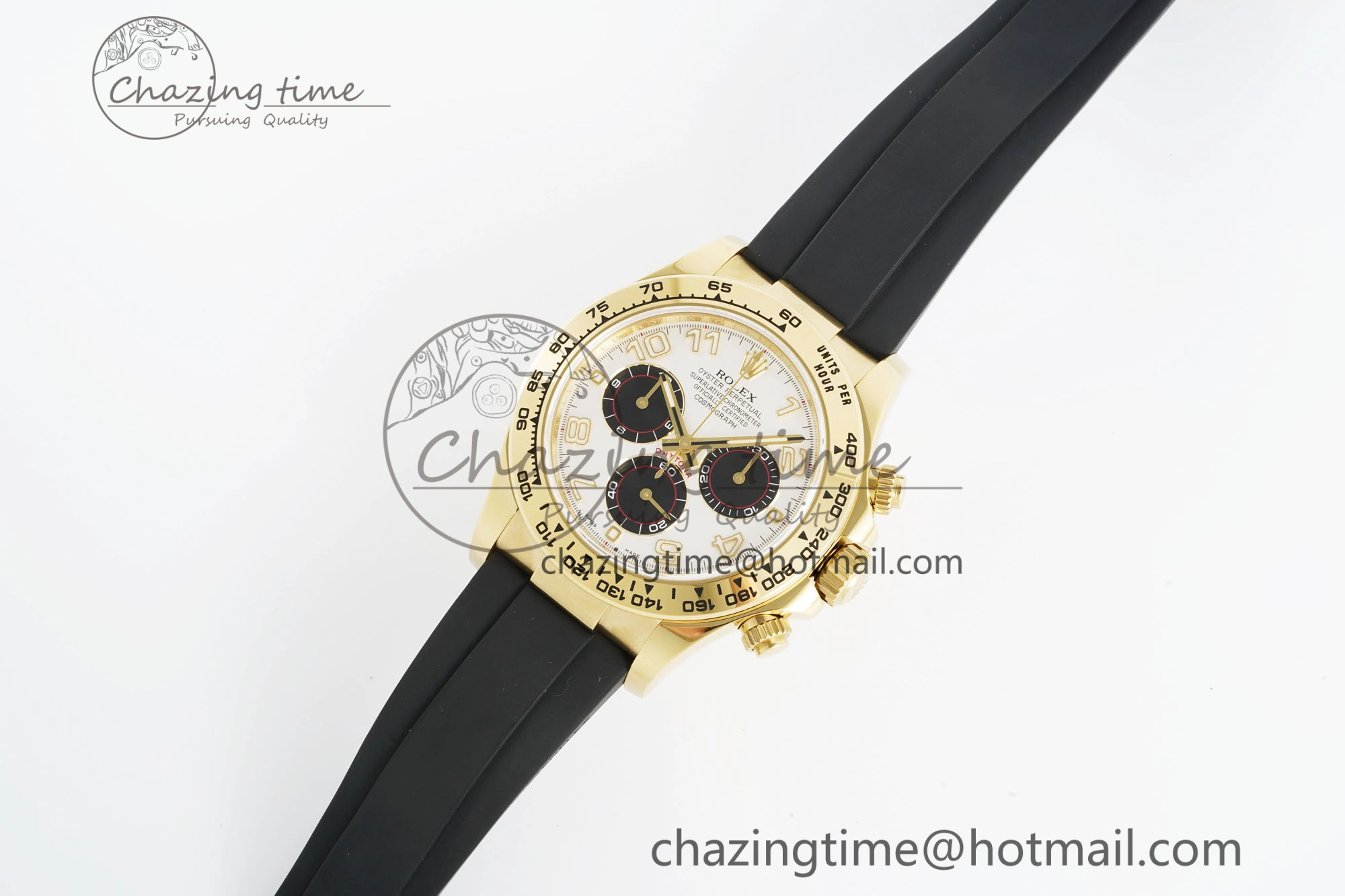 Daytona 116518 Clean 1:1 Best Edition White Arabic Dial on Oysterflex Rubber Strap SA4130 V2
