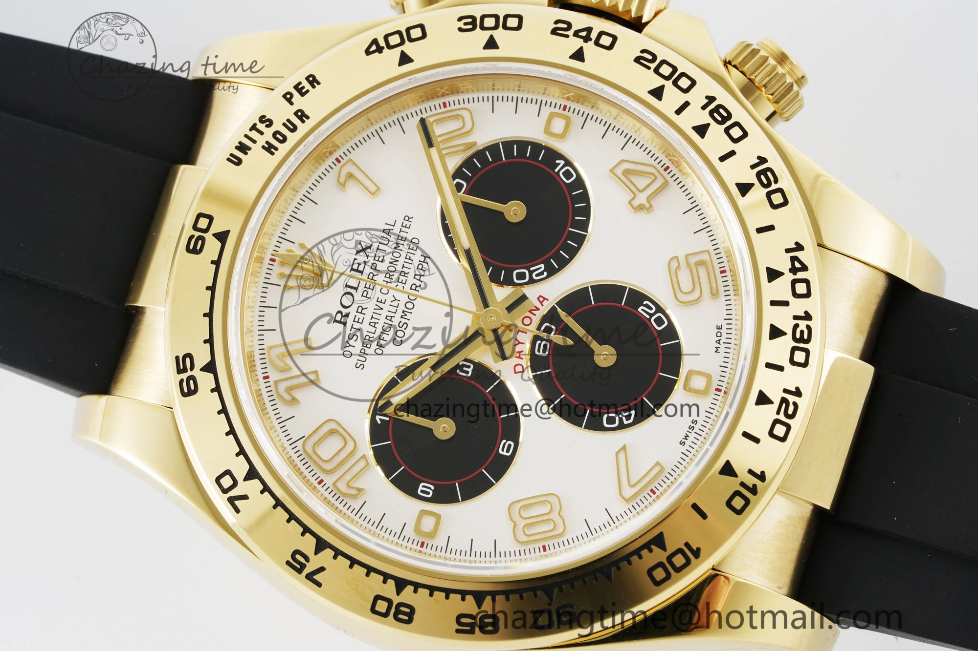 Daytona 116518 Clean 1:1 Best Edition White Arabic Dial on Oysterflex Rubber Strap SA4130 V2