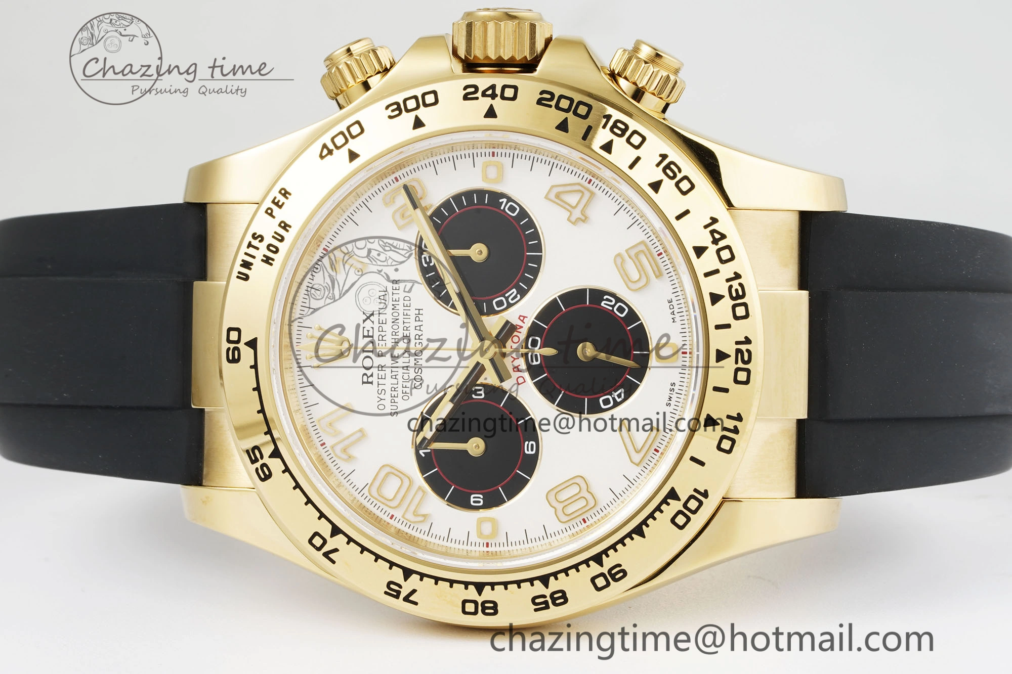 Daytona 116518 Clean 1:1 Best Edition White Arabic Dial on Oysterflex Rubber Strap SA4130 V2