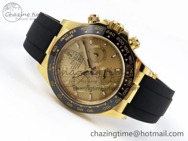 Daytona 116518 Clean 1:1 Best Edition YG Dial on Oysterflex Rubber Strap SA4130