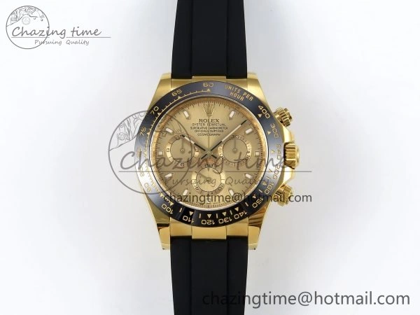 Daytona 116518 Clean 1:1 Best Edition YG Dial on Oysterflex Rubber Strap SA4130