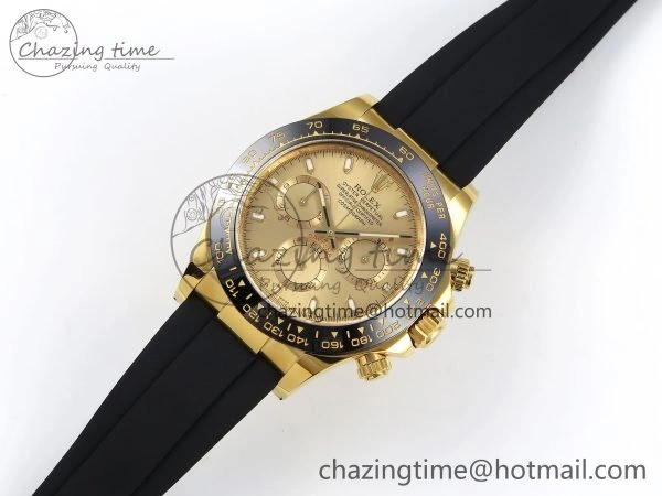 Daytona 116518 Clean 1:1 Best Edition YG Dial on Oysterflex Rubber Strap SA4130