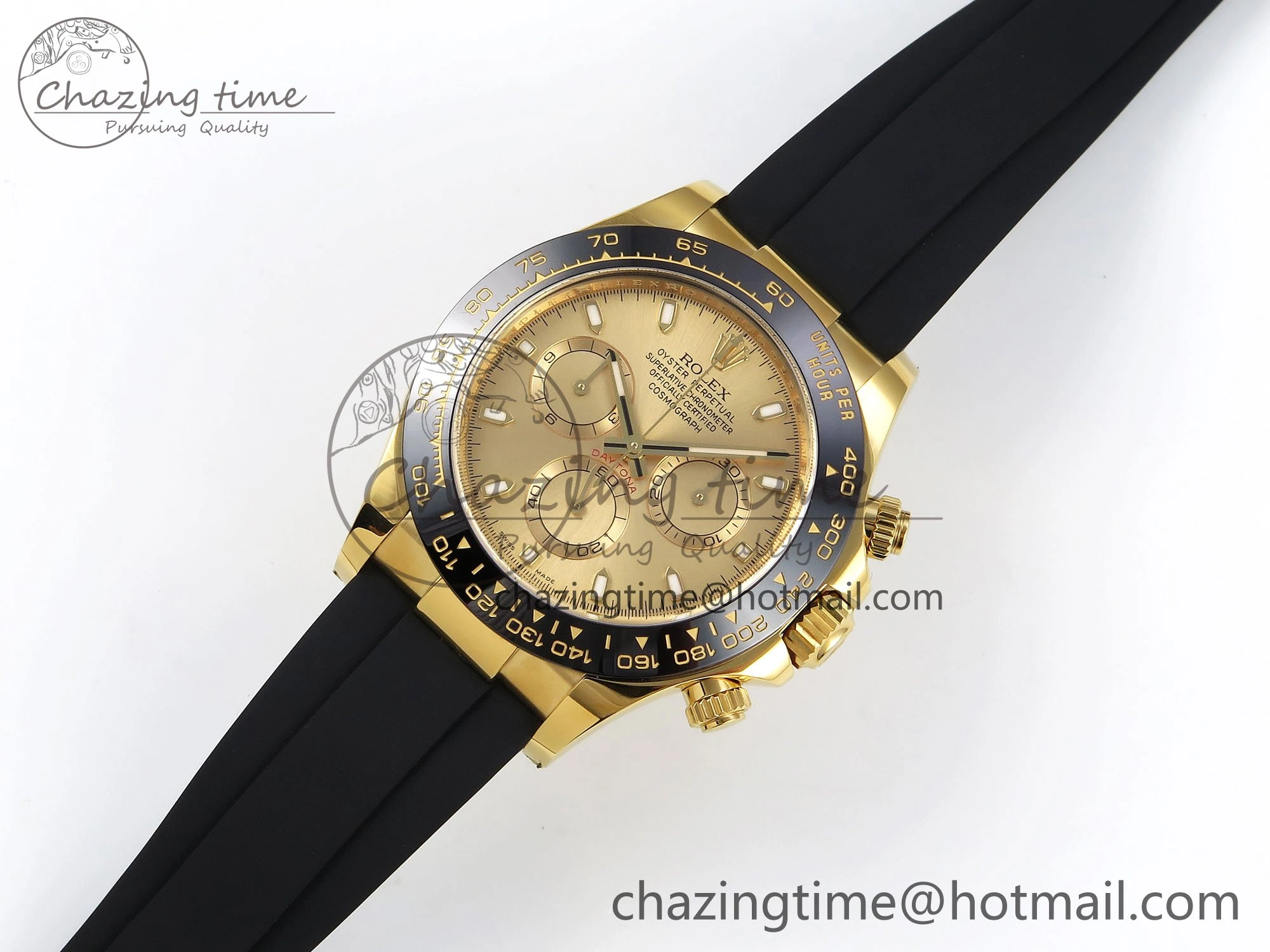 Daytona 116518 Clean 1:1 Best Edition YG Dial on Oysterflex Rubber Strap SA4130
