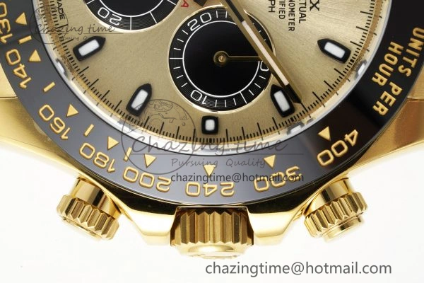 Daytona 116518 Clean 1:1 Best Edition YG Black Dial on Oysterflex Rubber Strap SA4130 V2