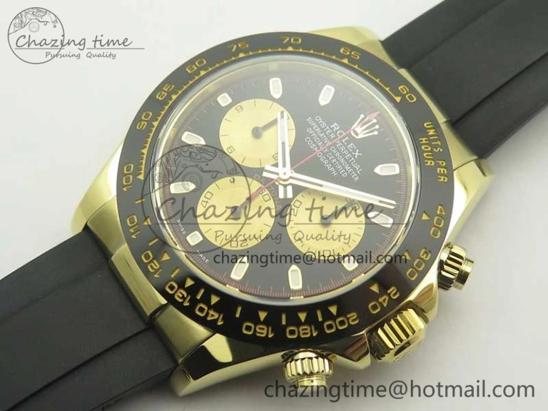 Daytona 116518 LN Paul Newman ARF 1:1 Best Edition Black Dial on Oysterflex Strap A4130 Super Clone