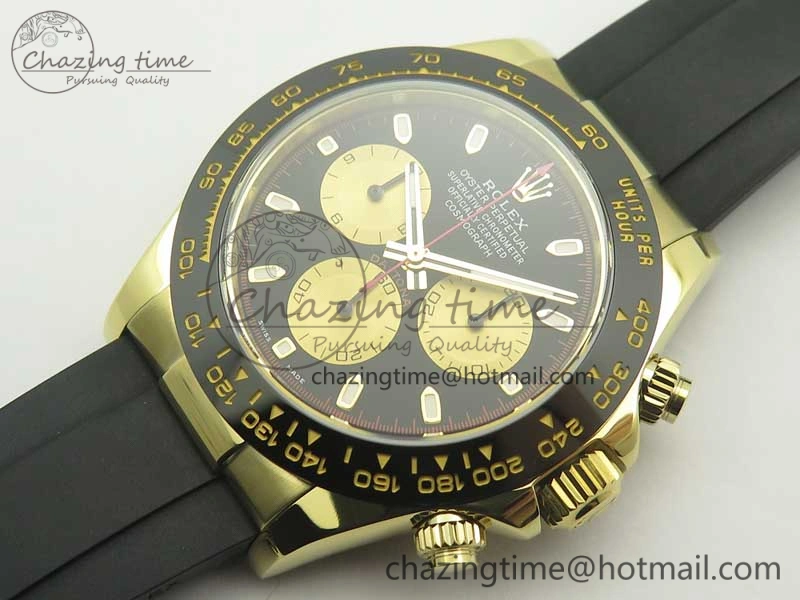 Daytona 116518 LN Paul Newman ARF 1:1 Best Edition Black Dial on Oysterflex Strap A4130 Super Clone