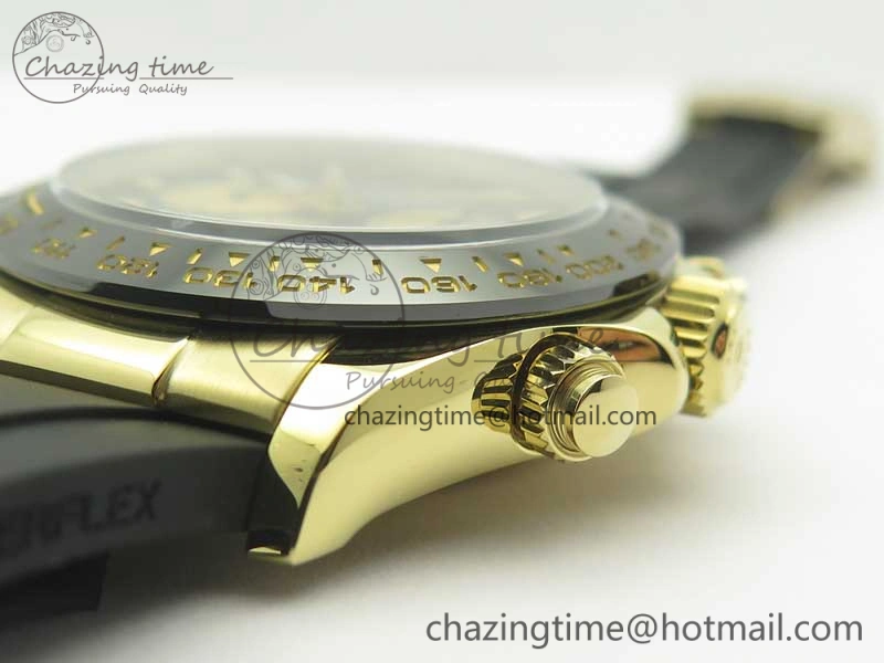 Daytona 116518 LN Paul Newman ARF 1:1 Best Edition Black Dial on Oysterflex Strap A4130 Super Clone