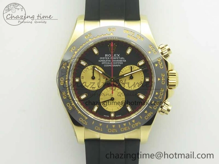 Daytona 116518 LN Paul Newman ARF 1:1 Best Edition Black Dial on Oysterflex Strap A4130 Super Clone