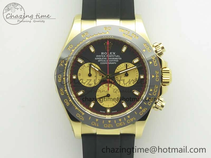 Daytona 116518 LN Paul Newman ARF 1:1 Best Edition Black Dial on Oysterflex Strap A4130 Super Clone