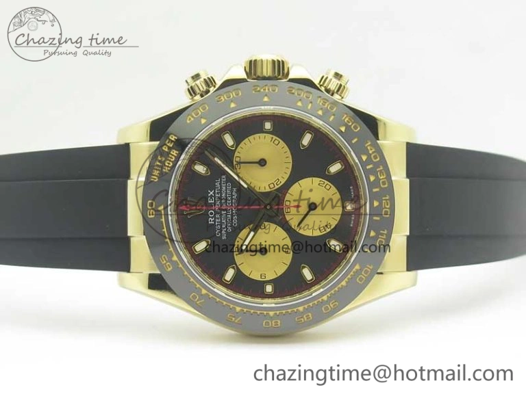 Daytona 116518 LN Paul Newman ARF 1:1 Best Edition Black Dial on Oysterflex Strap A4130 Super Clone