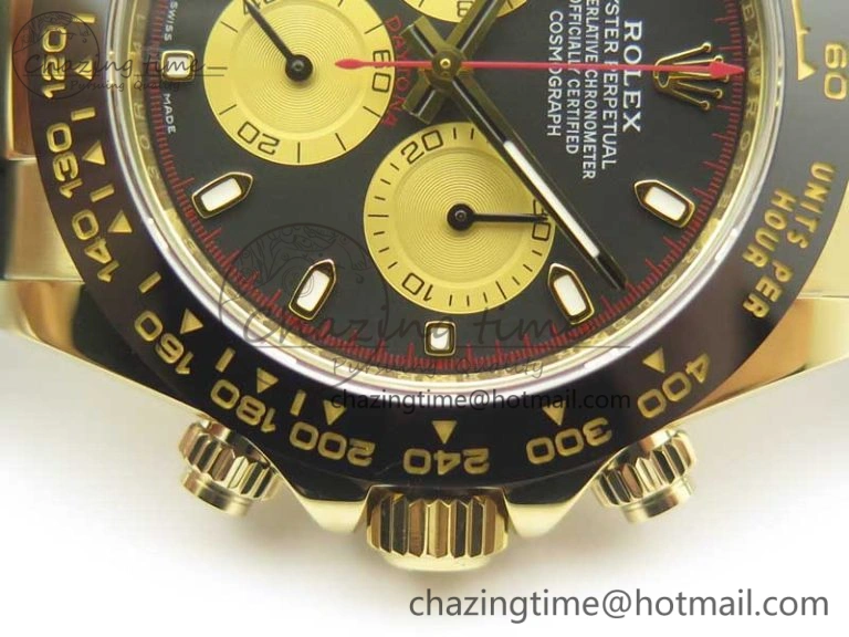 Daytona 116518 LN Paul Newman ARF 1:1 Best Edition Black Dial on Oysterflex Strap A4130 Super Clone