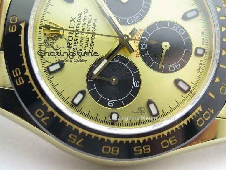 Daytona 116518 LN YG ARF 1:1 Best Edition YG Dial On Rubber Strap A4130 Super Clone