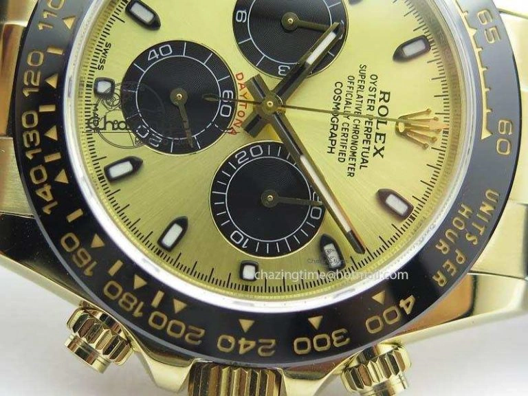 Daytona 116518 LN YG ARF 1:1 Best Edition YG Dial On Rubber Strap A4130 Super Clone