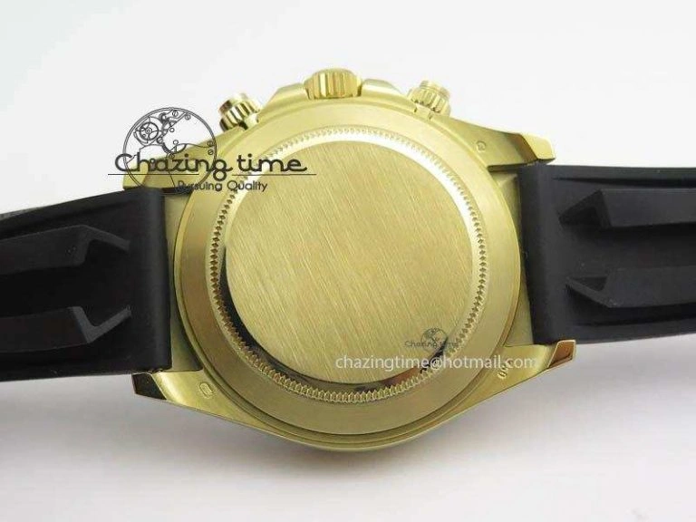 Daytona 116518 LN YG ARF 1:1 Best Edition YG Dial On Rubber Strap A4130 Super Clone