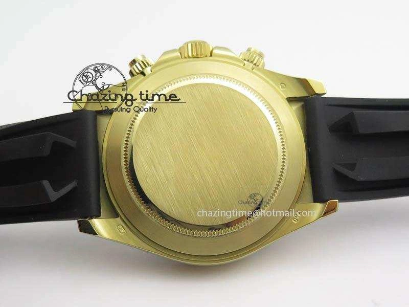 Daytona 116518 LN YG ARF 1:1 Best Edition YG Dial On Rubber Strap A4130 Super Clone