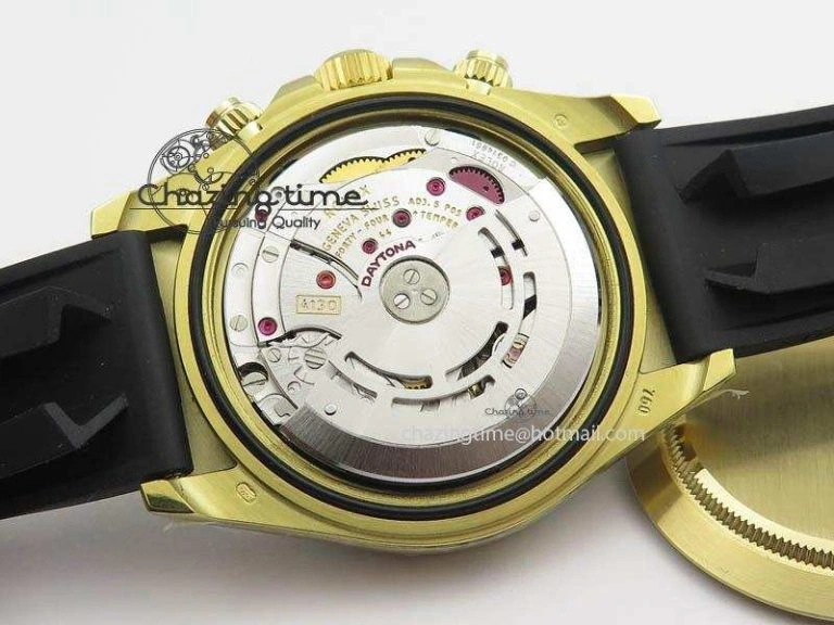 Daytona 116518 LN YG ARF 1:1 Best Edition YG Dial On Rubber Strap A4130 Super Clone