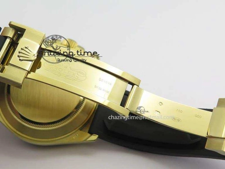 Daytona 116518 LN YG ARF 1:1 Best Edition YG Dial On Rubber Strap A4130 Super Clone