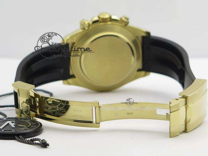 Daytona 116518 LN YG ARF 1:1 Best Edition YG Dial On Rubber Strap A4130 Super Clone
