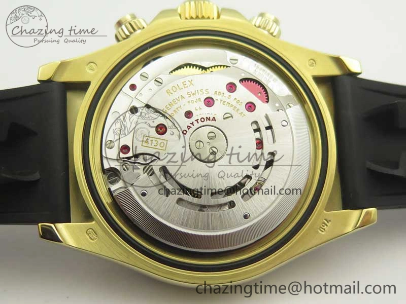 Daytona 116518 LN YG ARF 1:1 Best Edition YG Dial on Rubber Strap A4130 Super Clone V2