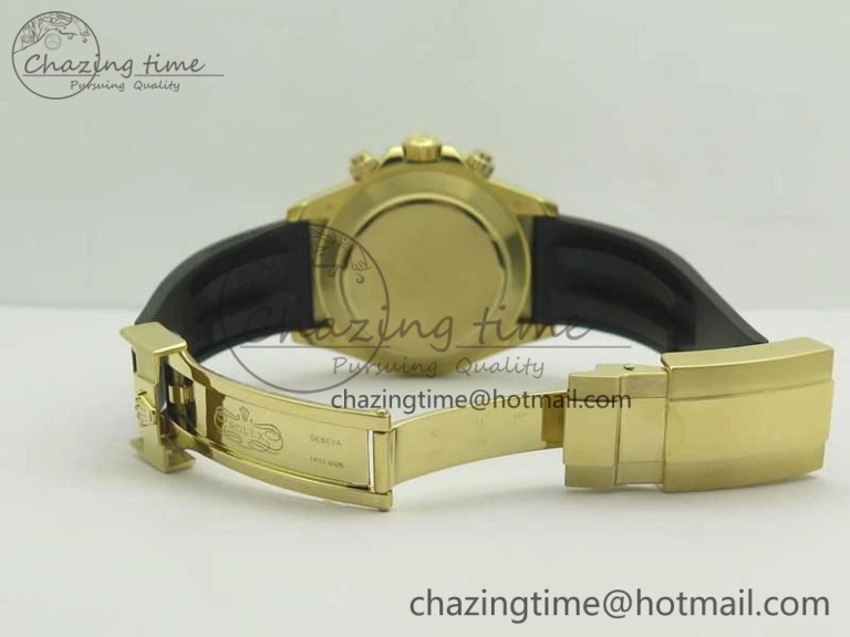 Daytona 116518 LN YG ARF 1:1 Best Edition YG Dial on Rubber Strap A4130 Super Clone V2