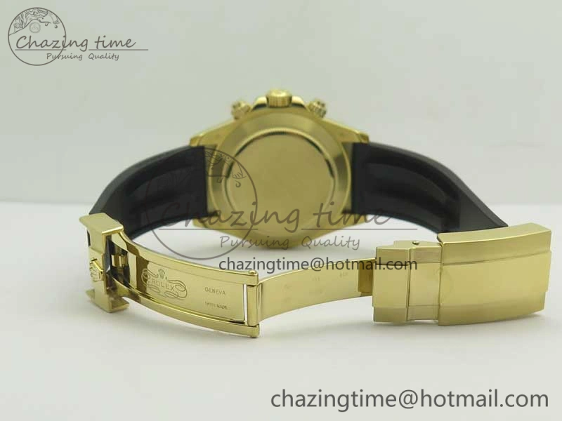 Daytona 116518 LN YG ARF 1:1 Best Edition YG Dial on Rubber Strap A4130 Super Clone V2