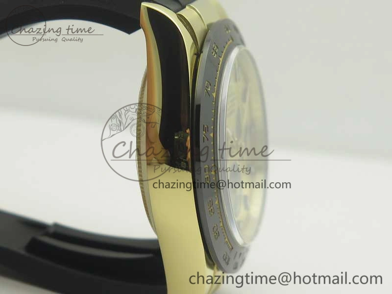 Daytona 116518 LN YG ARF 1:1 Best Edition YG Dial on Rubber Strap A4130 Super Clone V2