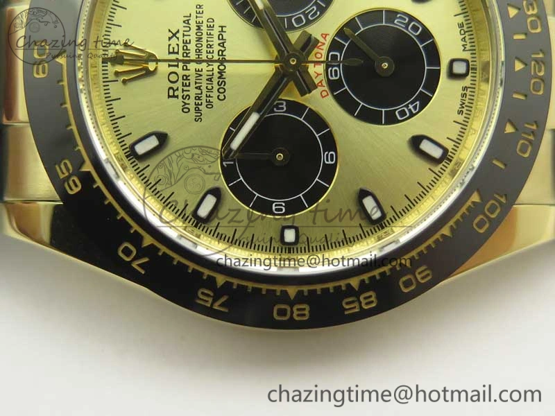 Daytona 116518 LN YG ARF 1:1 Best Edition YG Dial on Rubber Strap A4130 Super Clone V2