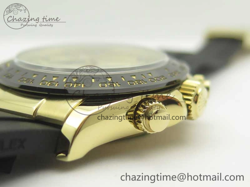 Daytona 116518 LN YG ARF 1:1 Best Edition YG Dial on Rubber Strap A4130 Super Clone V2