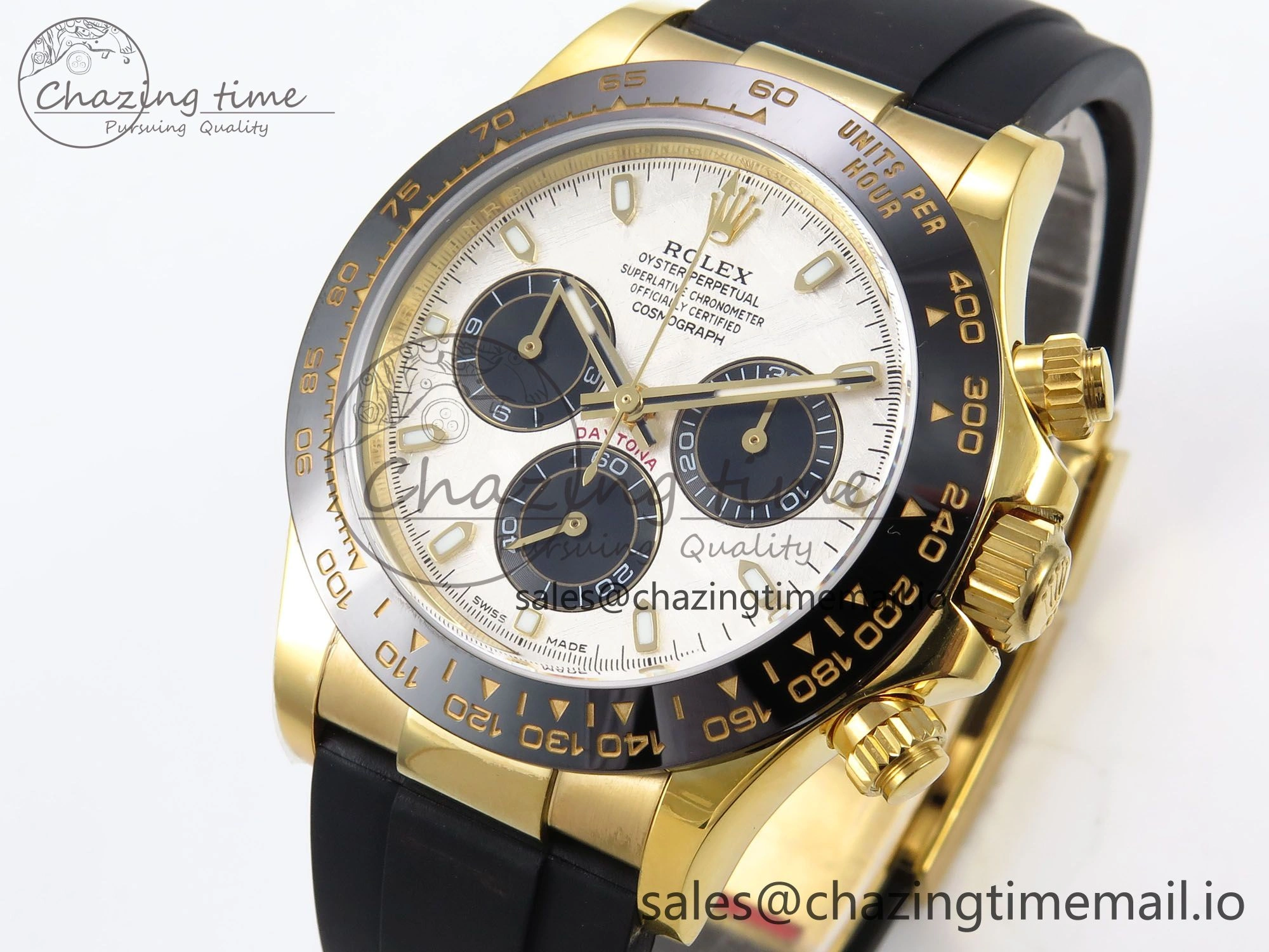 Daytona 116518 N6F 1:1 Best Edition Meteorite Dial on Oysterflex Strap SA4130