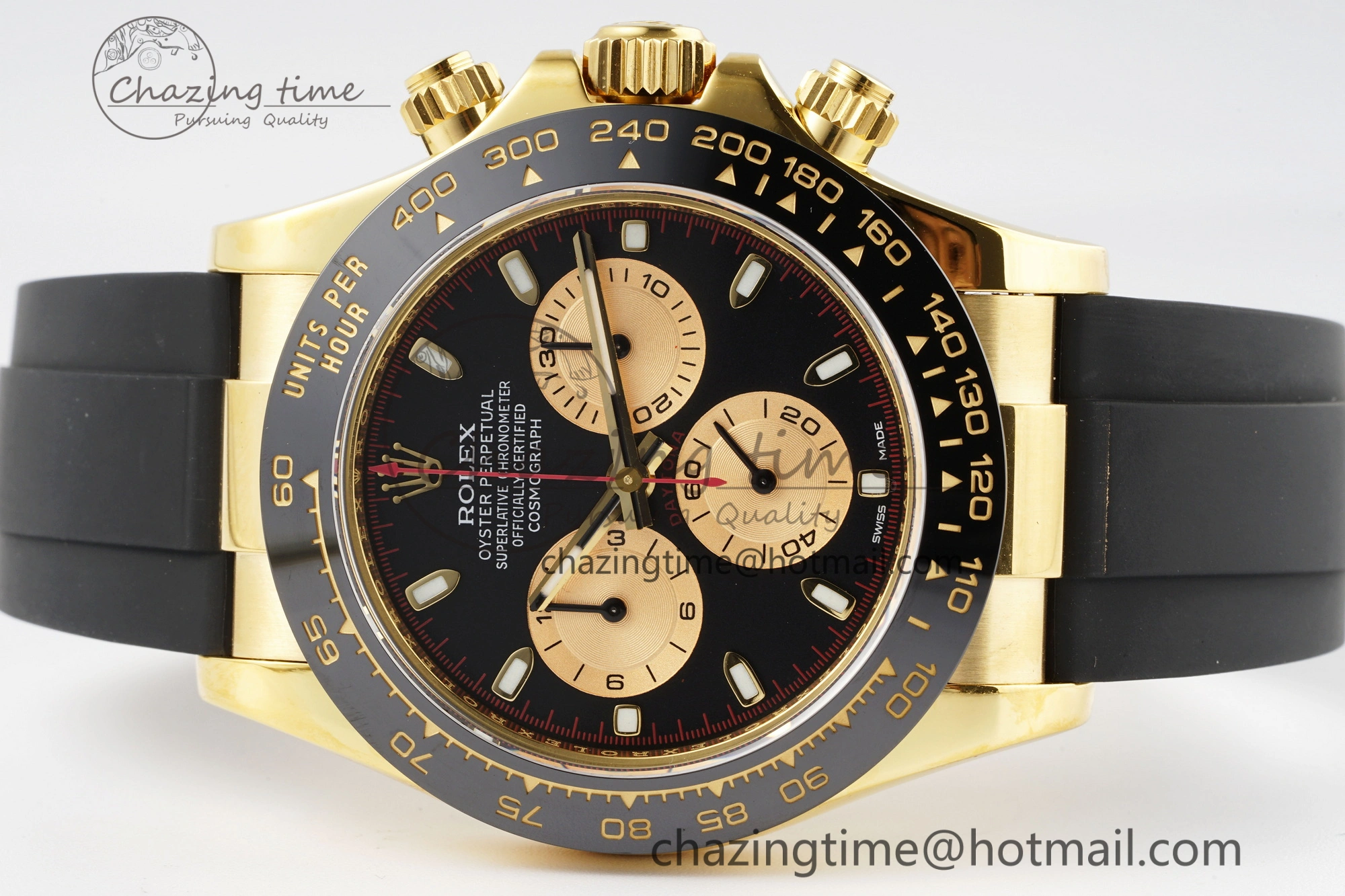 Daytona 116518 Noob 1:1 Best Edition Black YG Dial on Oysterflex Strap SA4130