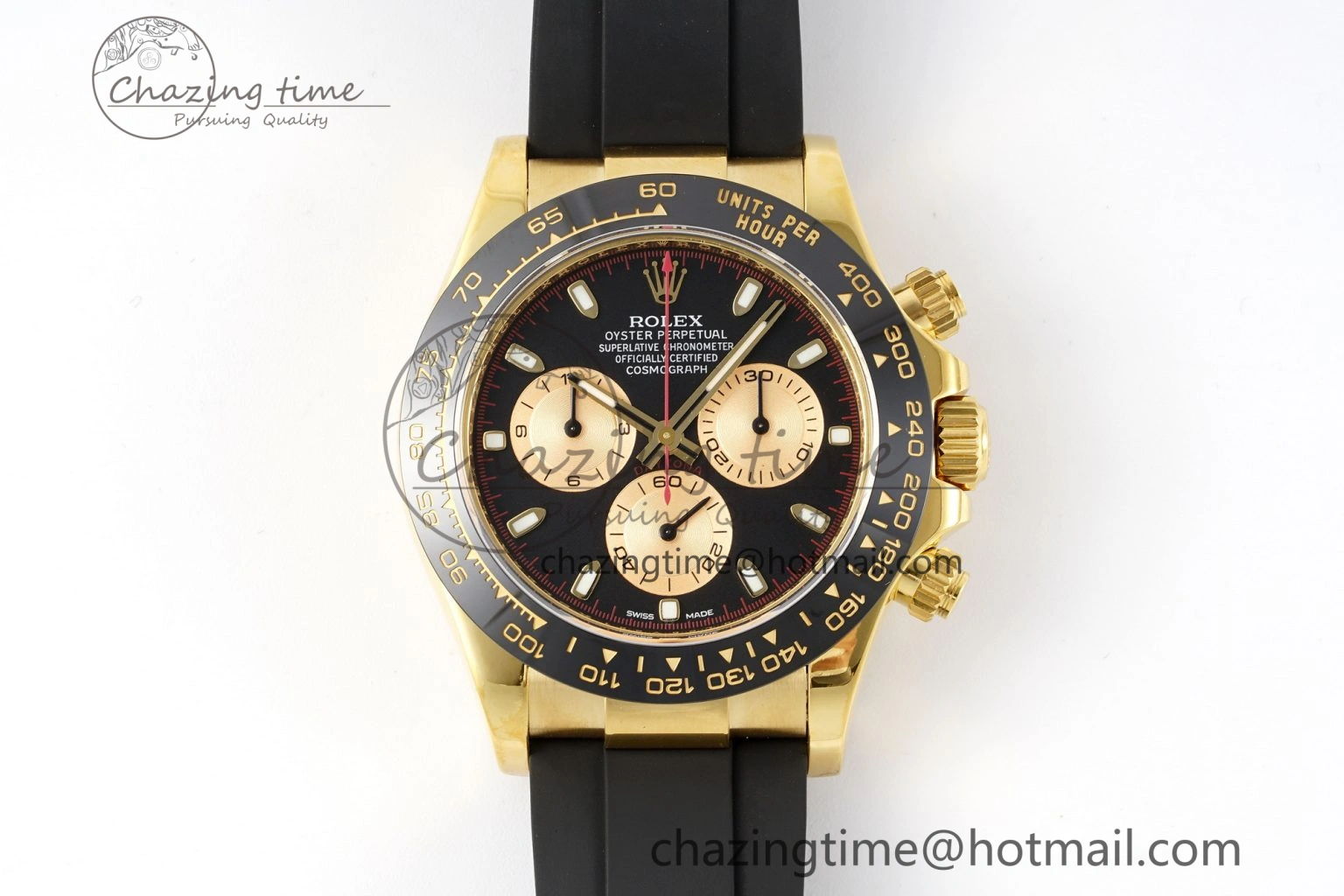 Daytona 116518 Noob 1:1 Best Edition Black YG Dial on Oysterflex Strap SA4130