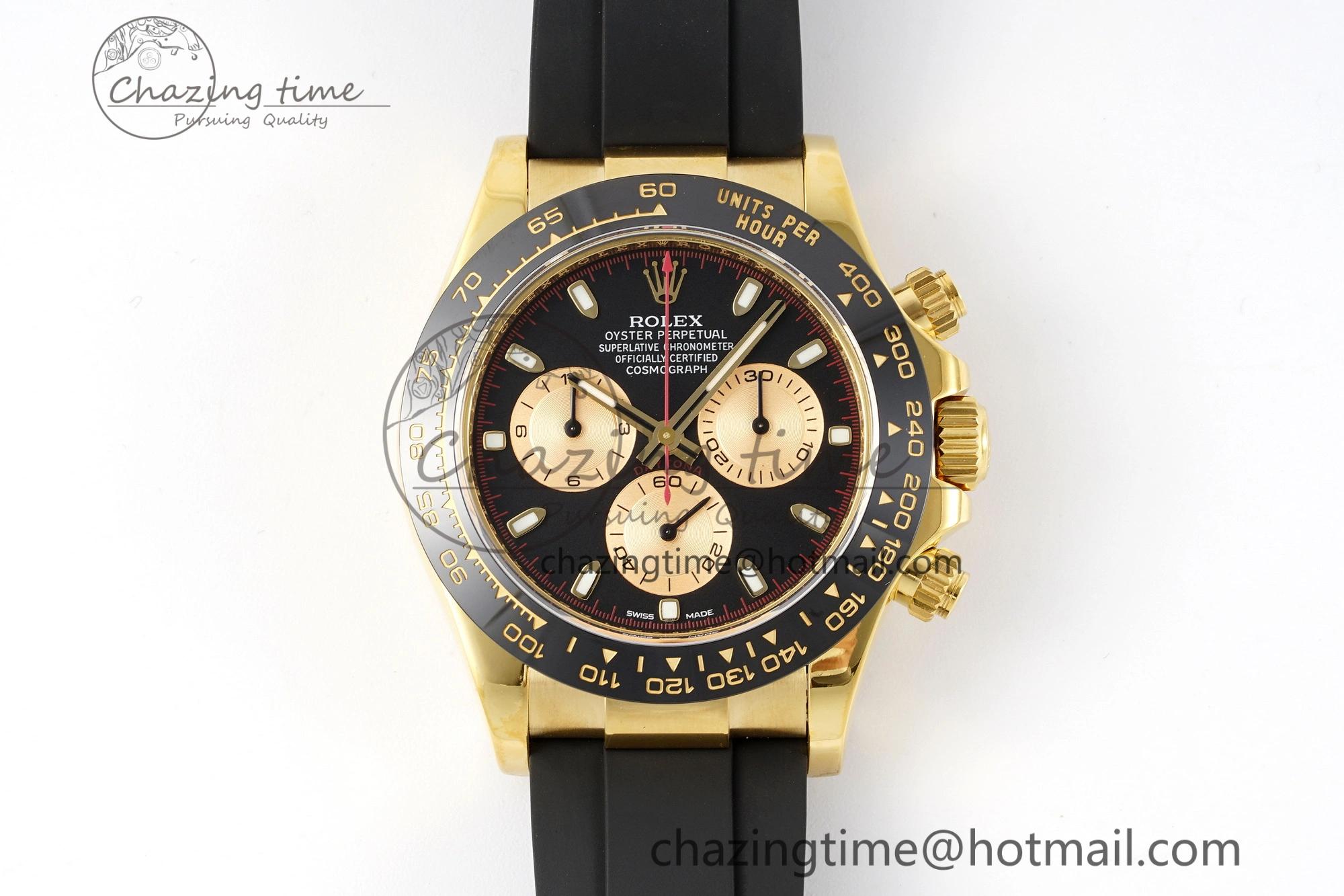 Daytona 116518 Noob 1:1 Best Edition Black YG Dial on Oysterflex Strap SA4130